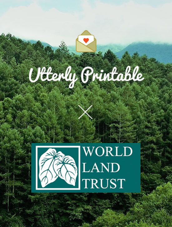 Carbon offset stationery printing with World Land Trust