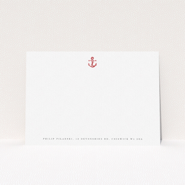 Men's personalised note card titled 