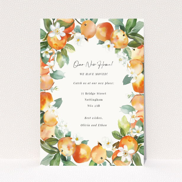 Change of address card featuring an 