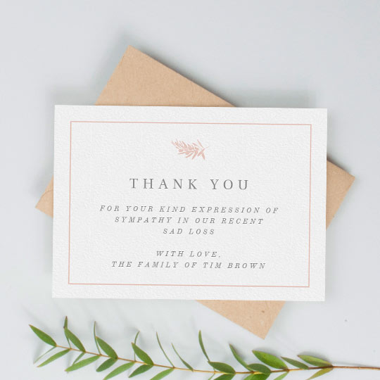 Personalised Funeral Thank You Cards Utterly Printable