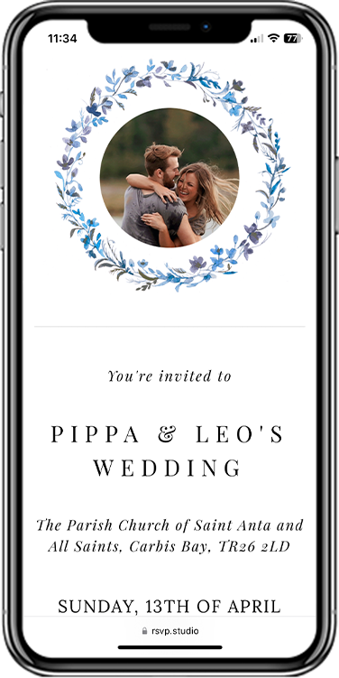 Pink Robot Smartphone Invitation