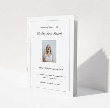 A simple and straightforward funeral order of service. It is easy to design. A simple and straightforward funeral order of service. It is easy to design.