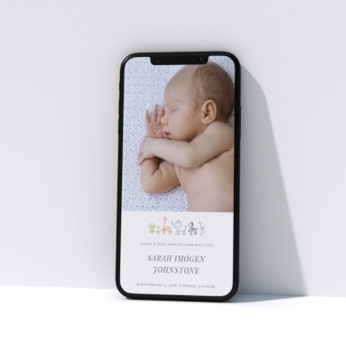 Related Product: Digital Birth Announcements for WhatsApp