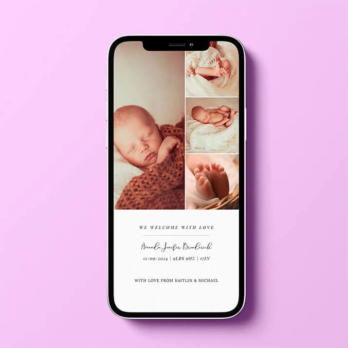 Related Product: Birth Announcements for WhatsApp Related Product: Digital Birth Announcements for WhatsApp