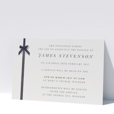 Related Product: Printed Funeral Announcement Cards