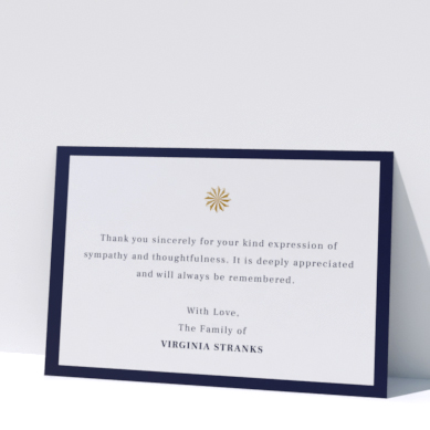 Related Product: Printed Funeral Thank you Card