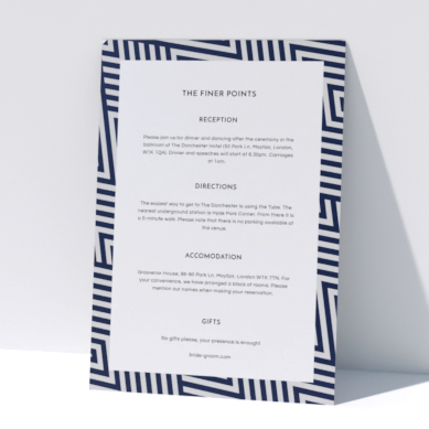 Related Product: Printed Wedding Information Sheets