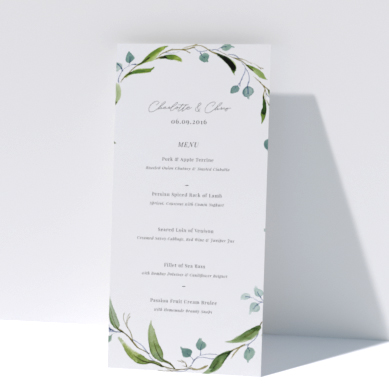 Related Product: Printed Wedding Menu Cards