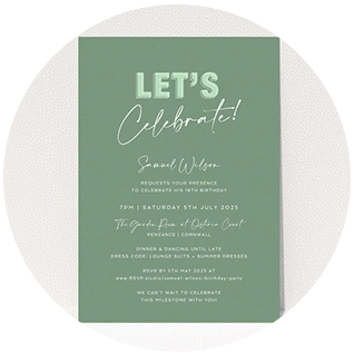Stylish typographic green 18th birthday invitation card design