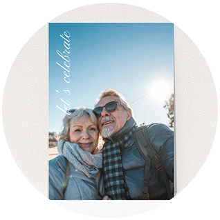 Modern full photo 25th wedding anniversary invitation card design