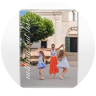 Acrylic photo block gift with family holiday photo